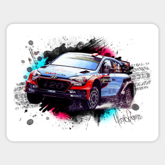 Dani Sordo's Hyundai i20 WRC Sticker by Mario Ramos Rally Art